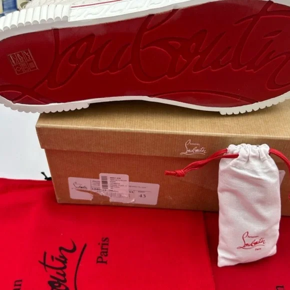 Men’s Christian Louboutin Pedro Jacquard High top Sneakers. Size 43